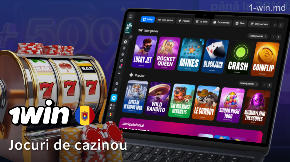 Jocuri de cazino pe site-ul 1win în Moldova