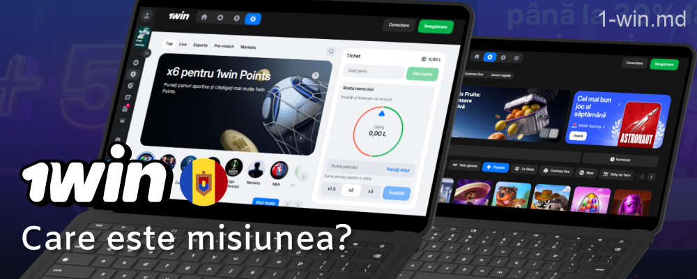 Misiunea site-ului de jocuri de noroc 1win în Moldova