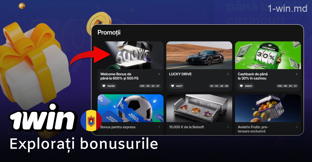 Explorați bonusurile disponibile pe 1win