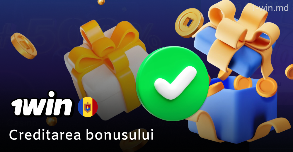 Așteptați ca bonusul să fie creditat în contul dvs. 1win