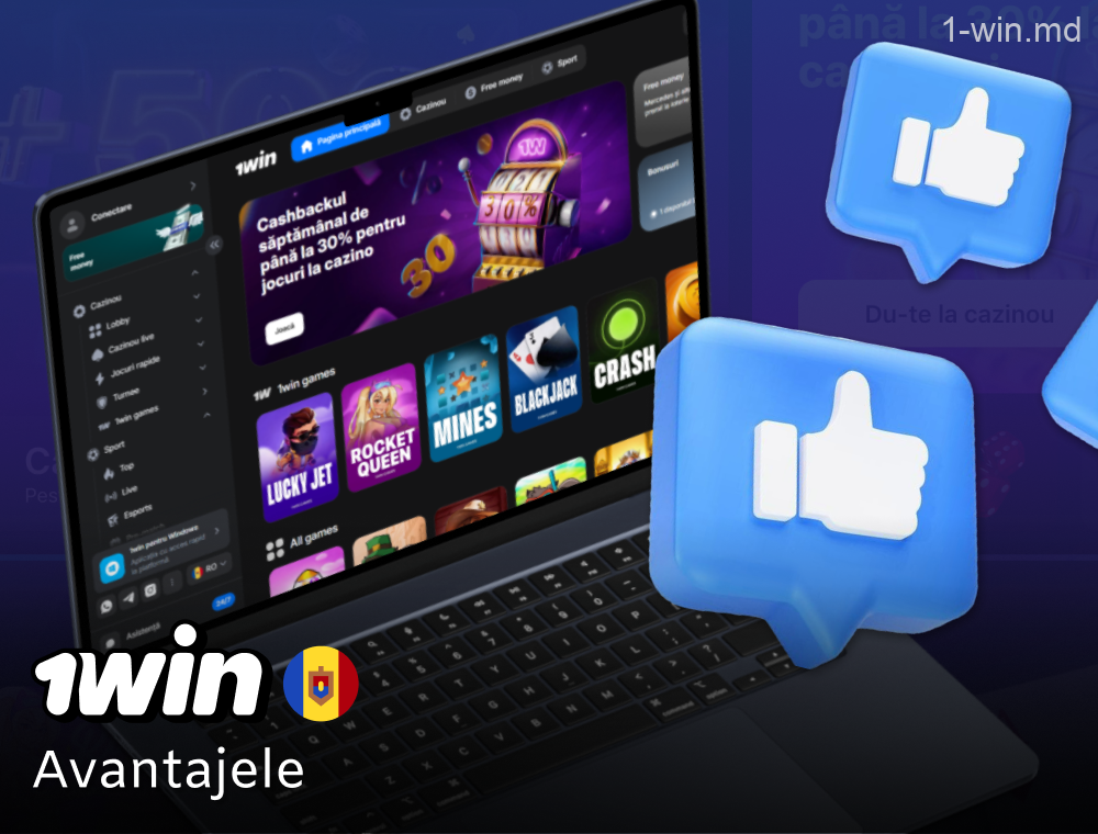 Avantajele site-ului de cazinou 1win pentru jucătorii din Moldova