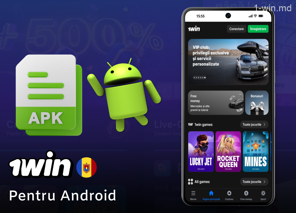 Aplicația 1win pentru dispozitive Android