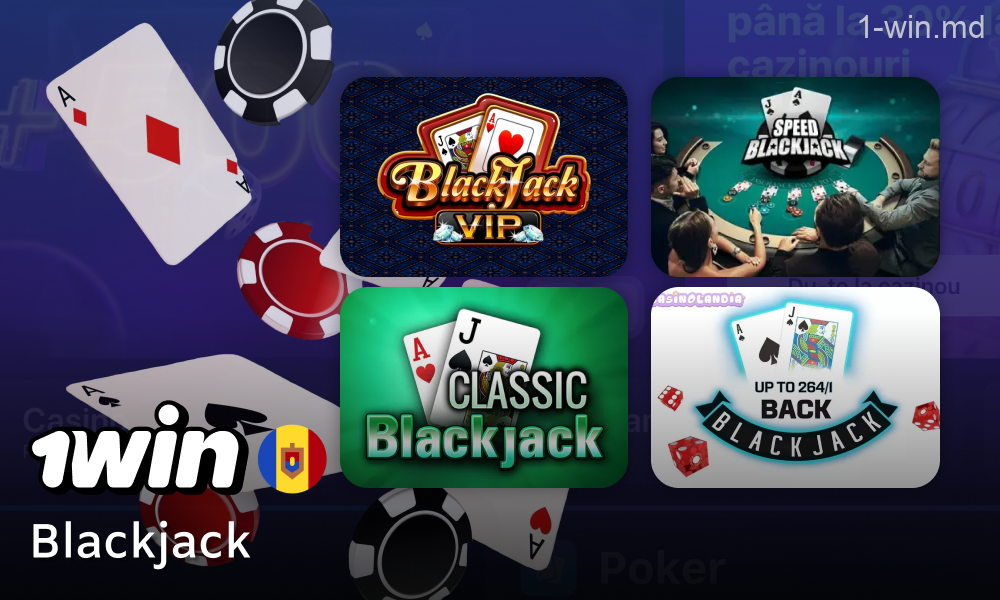 Joc de cărți Blackjack la 1win Moldova