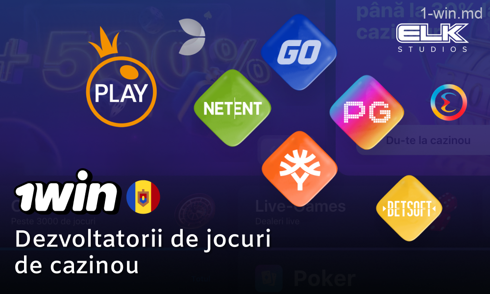 Dezvoltatorii de jocuri de cazinou pe 1win Moldova
