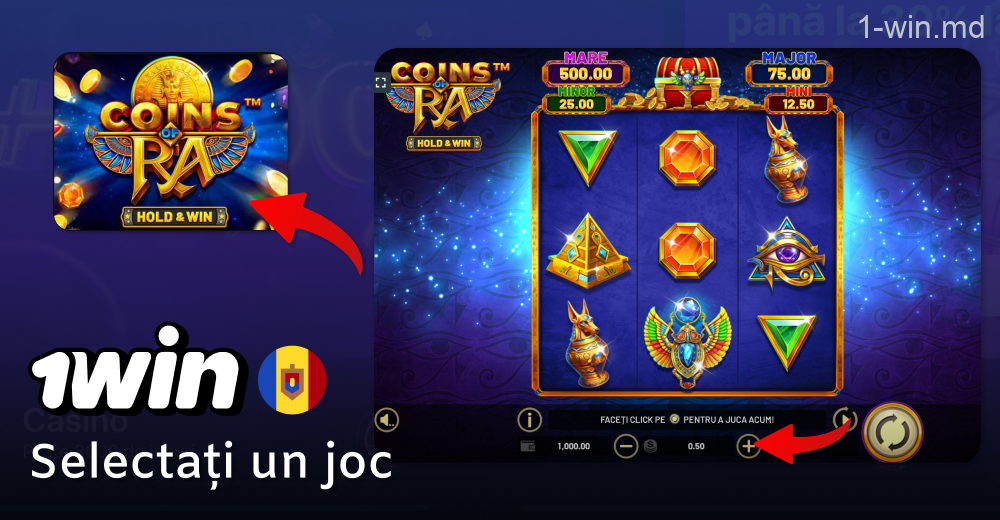 Alegeți un joc pe site-ul 1win Moldova