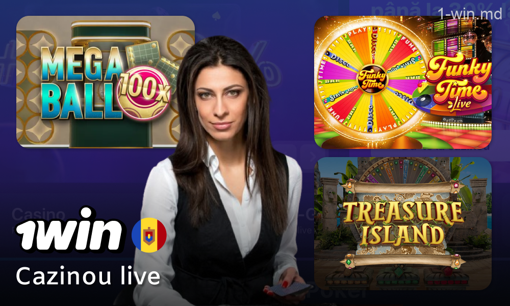 Jocuri de cazino cu dealer live la 1win în Moldova
