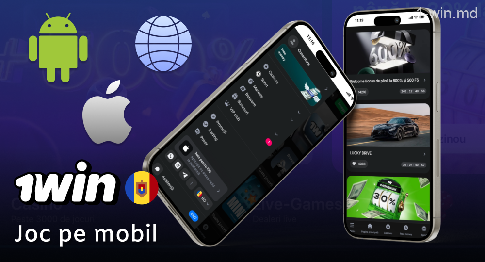 Aplicația mobilă 1win pentru dispozitive iOS și Android pentru jucătorii moldoveni