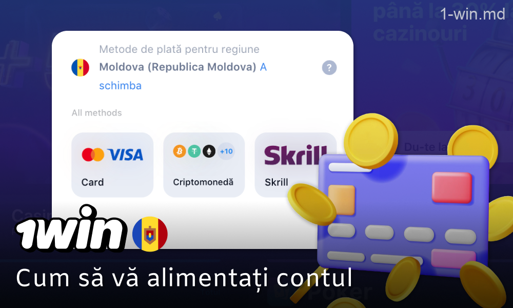 Depunere și retragere în Moldova la 1win