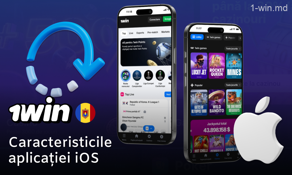 Caracteristici ale aplicației 1win pe dispozitivele iOS