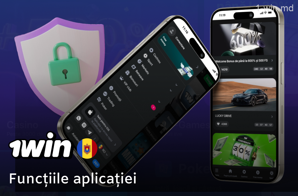 Funcționalitatea aplicației mobile 1win