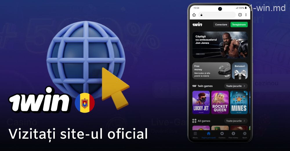 Deschideți site-ul web 1win