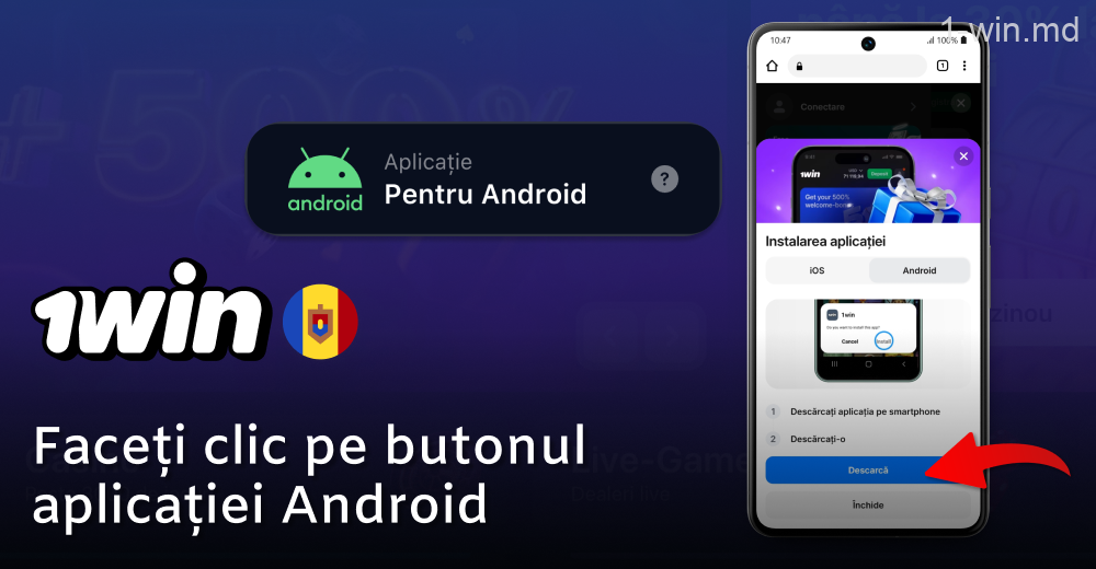 Selectați pictograma Android 1win