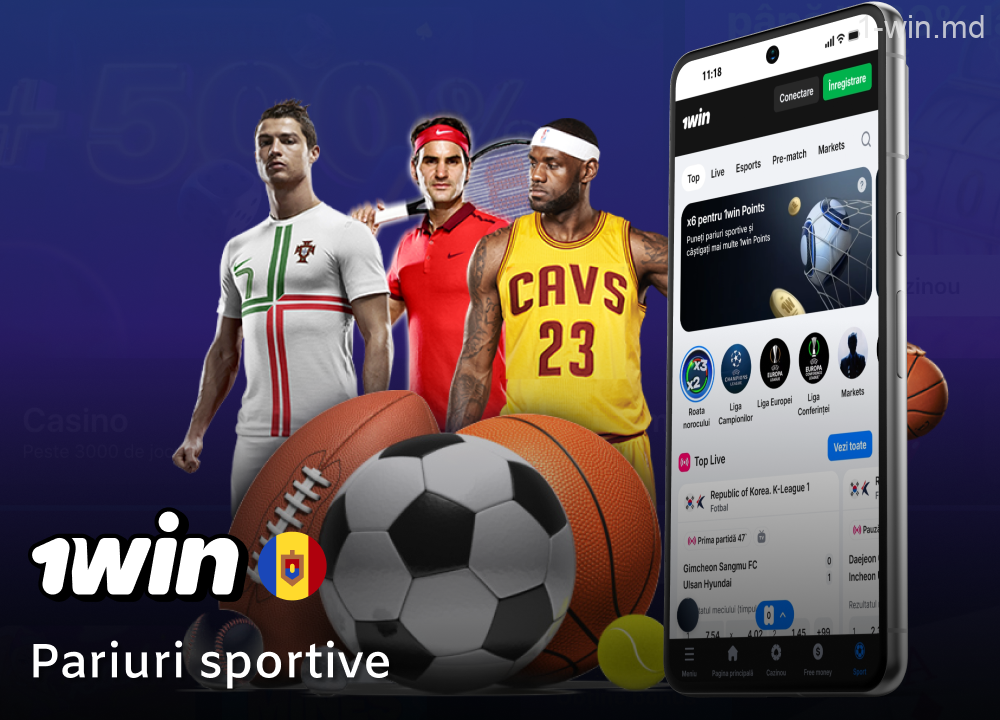 Pariuri sportive pe aplicația mobilă 1win în Moldova