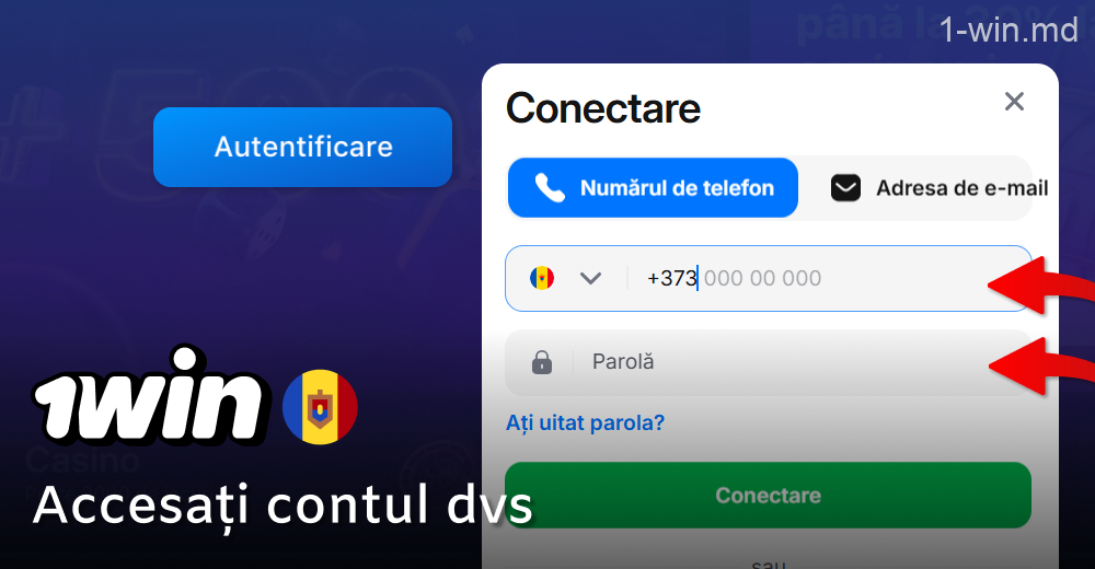 Conectați-vă la contul dvs. 1win