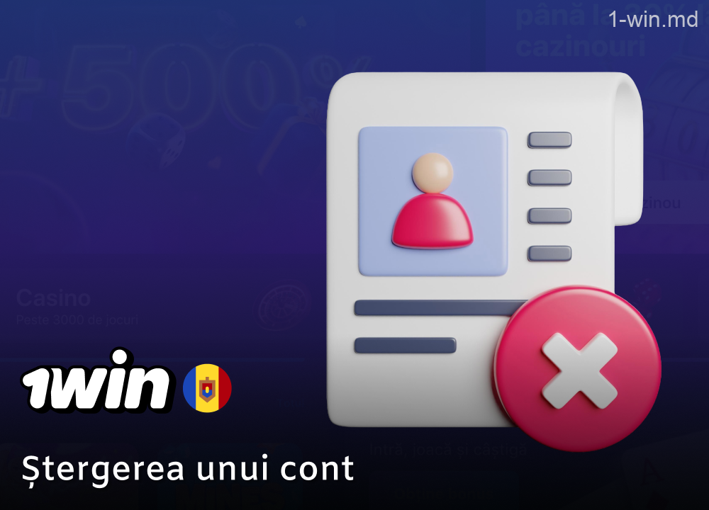 Instrucțiuni privind modul de ștergere a contului 1win