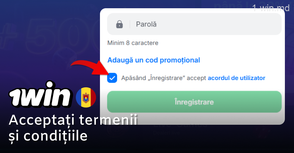 Acceptați termenii și condițiile 1win