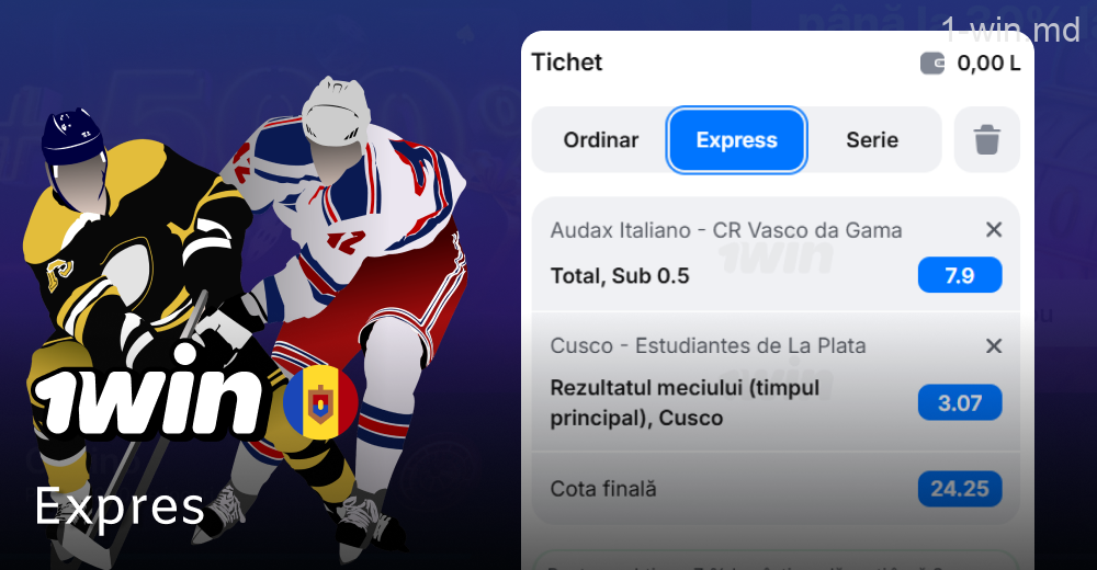 Pariuri expres la 1win în Moldova