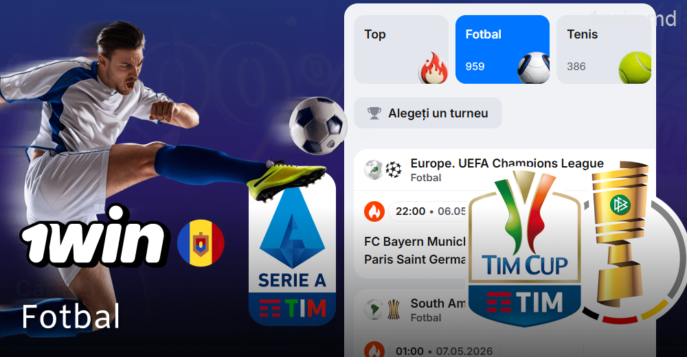 Fotbal pentru pariuri pe 1win în Moldova