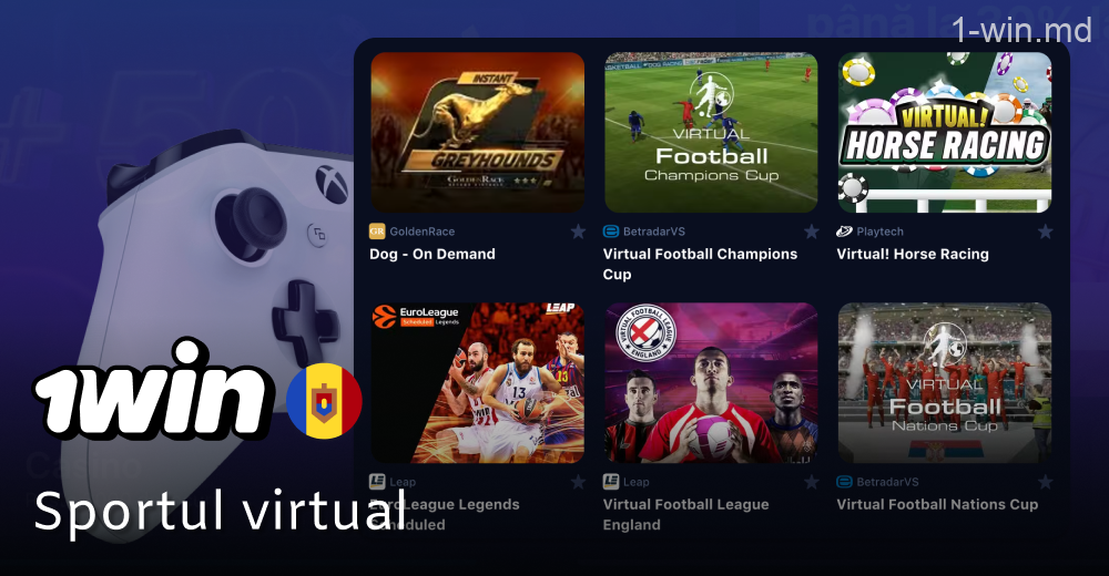 Pariuri sportive virtuale pe 1win în Moldova