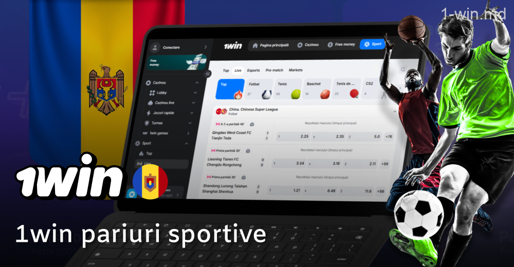 Pariuri sportive pentru jucătorii din Moldova la 1win